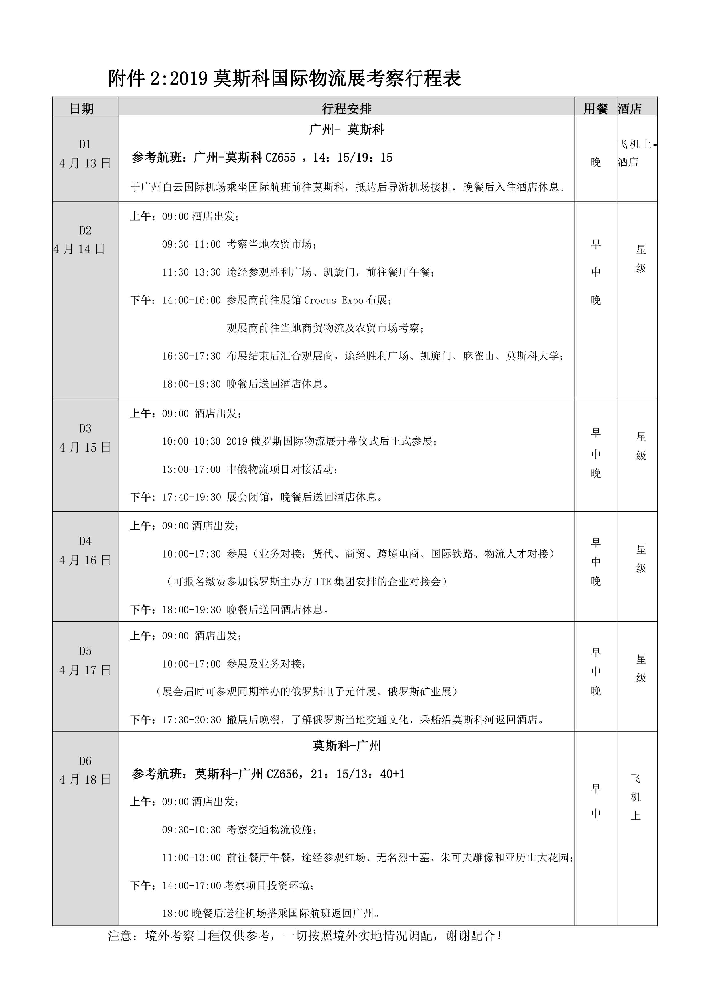 2019莫斯科物流展通知